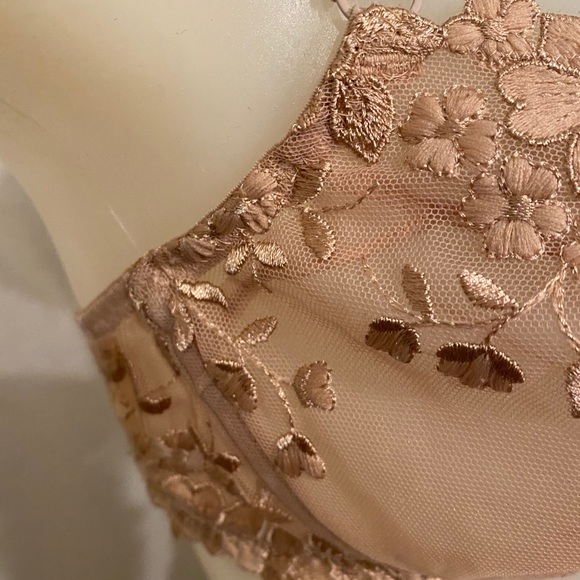 Victoria’s Secret Tan Sheer Lace Bra Size 36C - Picture 3 of 6